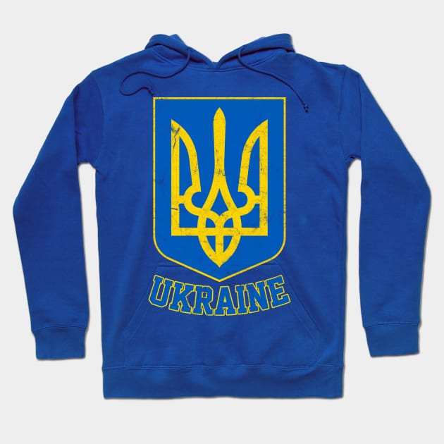 Ukraine // Vintage Faded Style Flag Design Hoodie by DankFutura